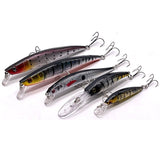 Conjunto 5 Iscas JerkBait - 5 a 11cm - 4 a 12g - Meia Água/Fundo/Superfície
